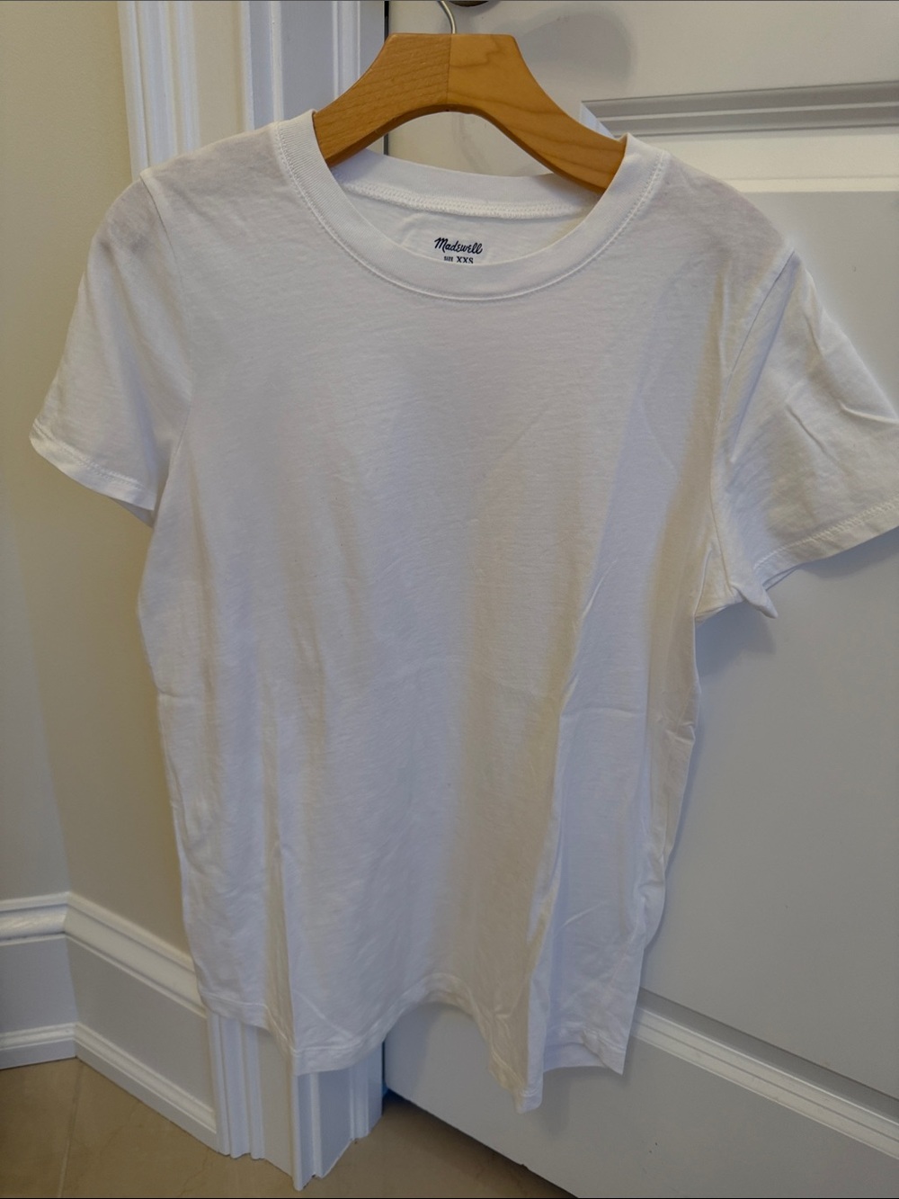 Madewell White Short Sleeve Crew Tee - crisp XXS NWOT